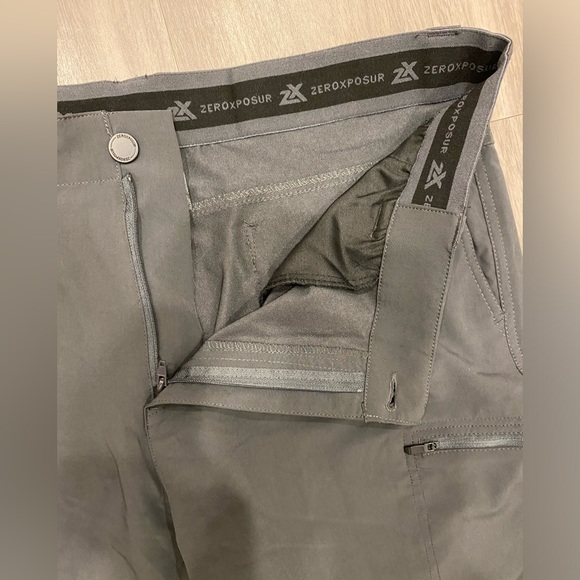 Men's 36 Zeroxposur Cargo waistband Travel Shorts Slate Gray Stretch NWT $70 - Picture 9 of 9